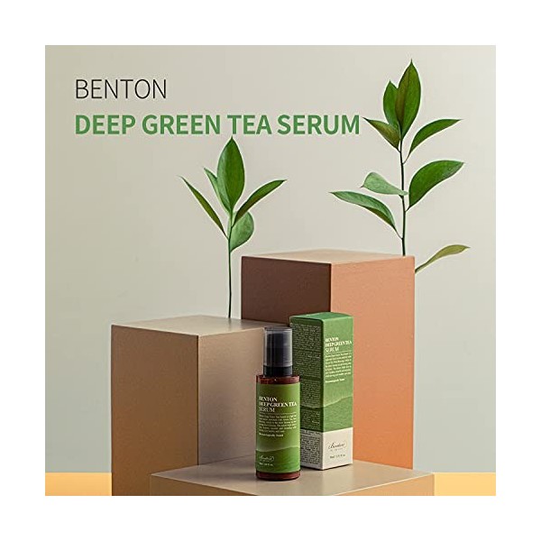 BENTON Sérum au thé vert profond 30 ml 5,07 oz liq. - Sérum facial nourrissant et hydratant pour peaux grasses et sensibles