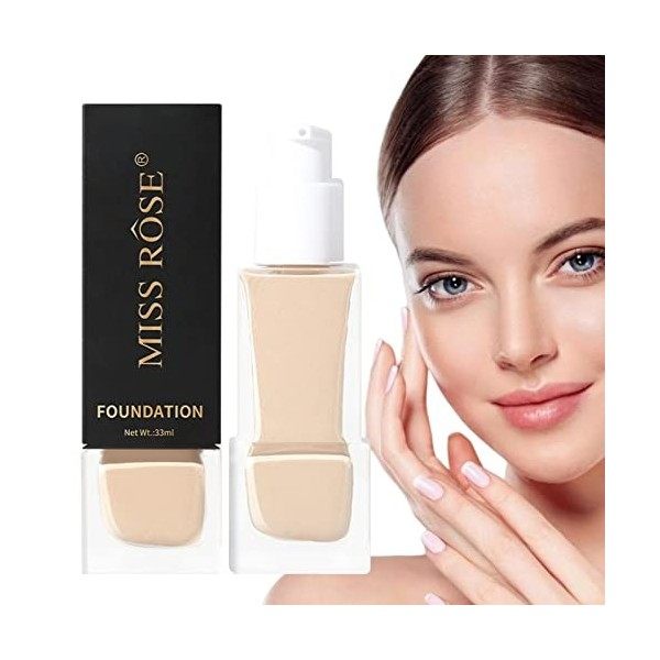 Fond de teint liquide sans pores - Fond de teint liquide à couvrance totale Super Stay 33 ml - Maquillage anti-huile, tenue j