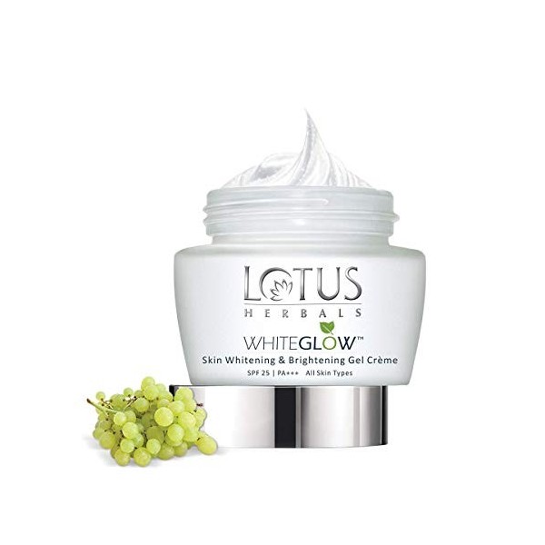 Lotus Herbals WhiteGlow Crème éclaircissante et blanchissante pour la peau | SPF-25 | 60 g