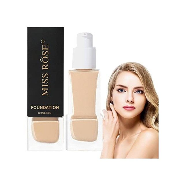 Fond de teint liquide sans pores - Fond de teint liquide à couvrance totale Super Stay 33 ml - Maquillage anti-huile, tenue j