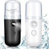 2 Nano Vaporisateurs Faciaux 30ml Vaporisateur à Brume Hydratante Mini USB Pulvérisateur Portable Pulvérisateurs de Brume de 