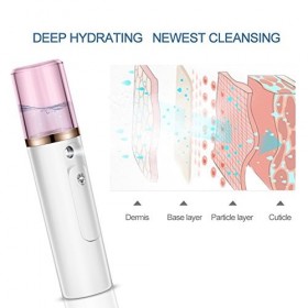 Vaporisateur Facial Nano en Option Rose et Blanc, Pulvérisateur de Brume Hydratante pour Garder les Poils du Visage Hydratant