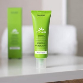 Laboratorios Babé - Stop AKN Crema Facial Hidratante Reparadora 50 ml, Previene la Nueva Formación de Acné, con Manteca de Mu
