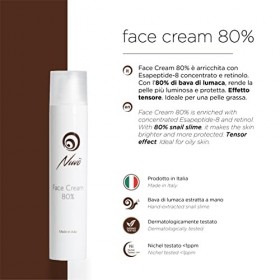 Nuvo Creme Visage avec 80% Bave d Escargot, Enrichi en Hexapeptide Concentré 3% EFFET TENSEUR , Retinol Idéal pour Peau Gra