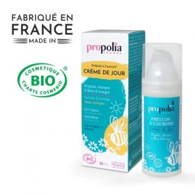 PROPOLIA - Bio - Crème hydratante Visage - Peaux normales - Propolis/Mangue/Karité/Arbre aux papillons/Cire dabeille - Fabri