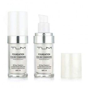 Lfdhcn 1 Bouteille 30ML Fond de Teint changeant de Couleur TLM Changement de Maquillage correcteur de Teint de Peau