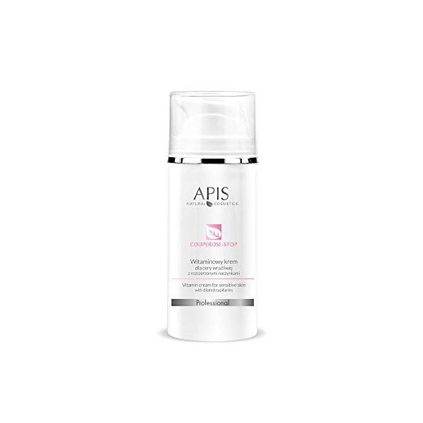 APIS COUPEROSE-STOP Crème vitaminée pour peaux sensibles avec problèmes de couperose avec vitamine C, ginko, céramides et aci