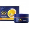 Q10 Energy Recharging Crème de nuit pour femme Crème de nuit énergisante pour le visage Crème de nuit hydratante avec vitamin