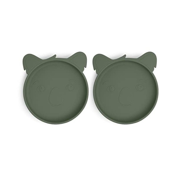 Nuuroo - Akila Silicone Plate 2-Pack - Dusty Green