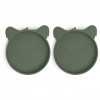 Nuuroo - Akila Silicone Plate 2-Pack - Dusty Green