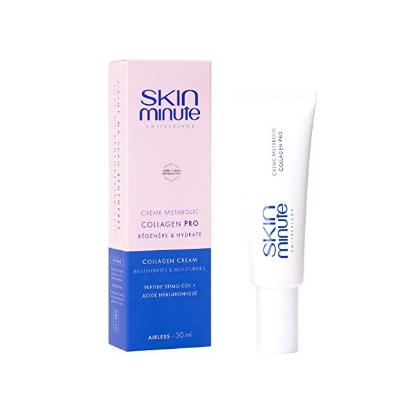 SKIN MINUTE • CRÈME METABOLIC COLLAGEN PRO • Atténue les rides, Stimule le collagène, Régénère, Hydrate・Premières rides - 50m