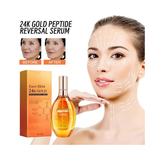 Flysmus Q10skin 24k Gold Peptide Reversal Serum, Flysmus Revitapeptide Reversal Serum, Damage Reversal Serum, Collagen Boost 