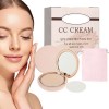 Ilumina Cc Creamy Compact Spf 50+ and Pouch, Perebella Cc Cream Skin Tone Adjusting, Cc Cream Self Adjusting for Mature Skin,