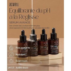 ACWELL Ampoule de Sérum Avancé à la Réglisse pour le Visage qui Équilibre le pH 30ml. - Sérum pour lÉclat du Visage et le So