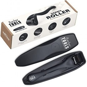 Derma Micro Roller + Sérum VISAGE + Serviette - Roller 540 micro-aiguilles en titanes / Sérum, Acide Hyaluronique & Vitamine 