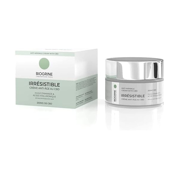 BIOGRINE - Crème Anti-Age IRRESISTIBLE Huile Graines De Chanvre 250mg - Naturelle Et Ultra Puissante -Antirides - Soin Pour L