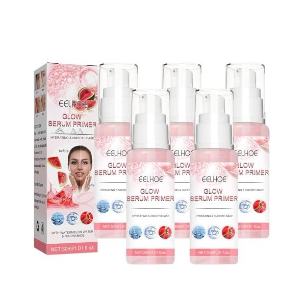 Essence Glow Serum, Essence Glow Serum Primer Watermelon, Luminous Serum Essence Contains Nicotinamide and Watermelon Extract