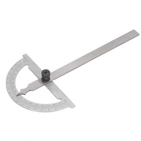 Outil de Rapporteur dangle, Règle dangle Portable en Acier au Carbone Facile à Lire Double échelle Haute Précision pour la 