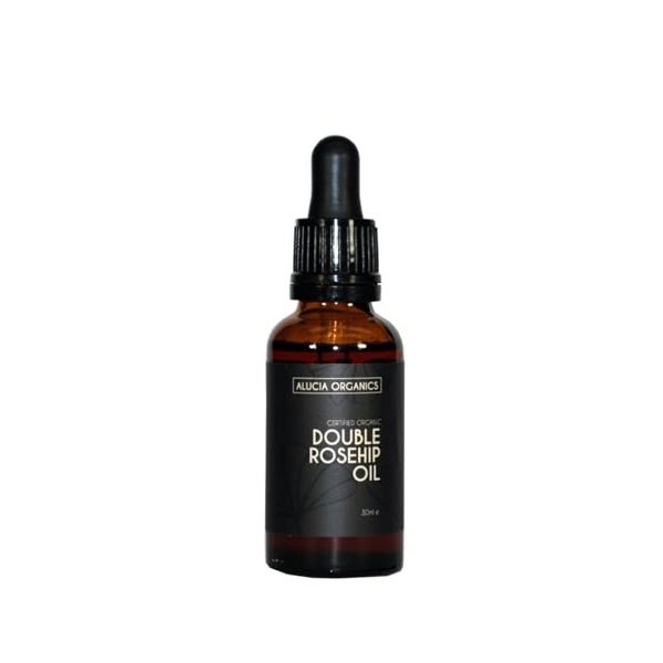 Huile déglantier double Double Rosehip Oil certifiée bio de Alucia Organics 30ml - Huile de visage pure, naturelle, peaux 