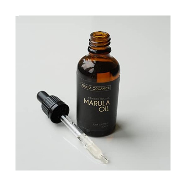 Huile de marula Marula Oil certifiée bio de Alucia Organics 50ml - pur, naturel, pressé à froid, végétalien, pour la peau, 