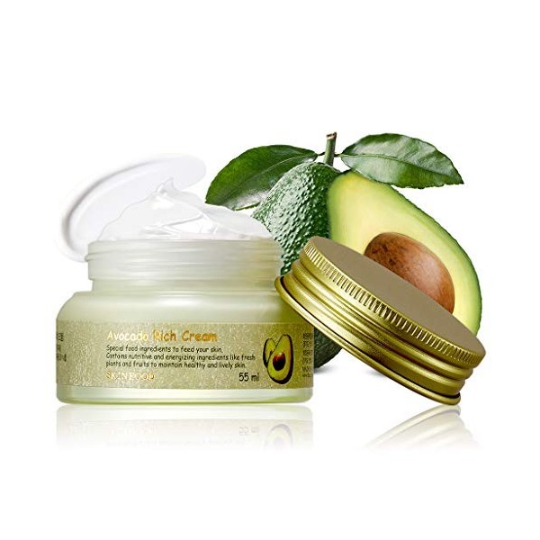 SKIN FOOD since 1957 Crème hydratante riche à lavocat 1,85 oz 55 ml - Contient de lextrait davocat, nourrissant et hydra