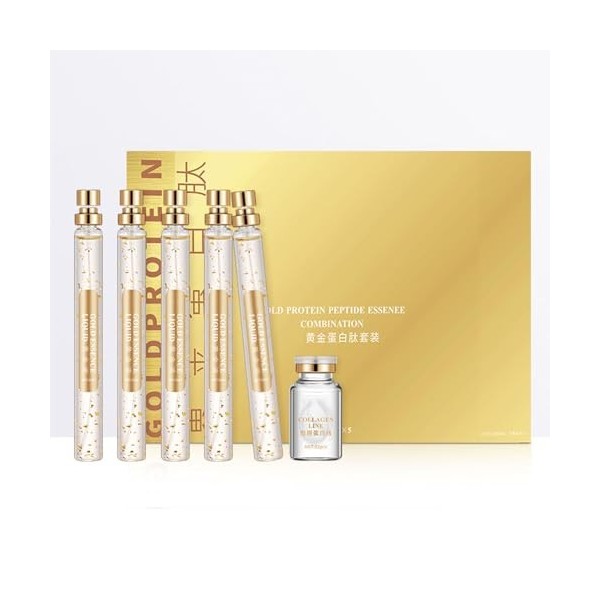 COALHO Instant Protein Thread Lifting Set, Soluble Protein Thread and Nano Gold Essence Combination for Face Lift, Smoothes F