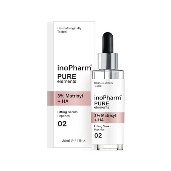 inoPharm Pure Elements Sérum facial 3 % matrixyl et acide hyaluronique 30 ml