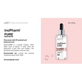 inoPharm Pure Elements Sérum facial 3 % matrixyl et acide hyaluronique 30 ml