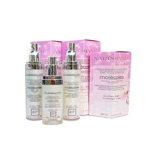 Molècoles Anti-Rides Nuit Botanique Elixir Vitamines A C E, peptides, Oméga 3, 6, hydratant, nourrissant, sans allergènes, sa