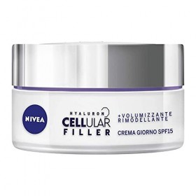 NIVEA Hyaluron Cellular Filler Soin de jour +Volumes & Contours FPS15 1x50ml , crème anti-âge enrichie en Acide Hyaluronique