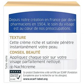 Diadermine - Crème Visage Nuit - Soin Visage Anti-Rides Double Action - A lactivateur Hyaluronique - Lisse visiblement rides