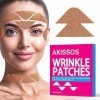 Patch de rides sur le front - Akissos 160 pièces faites par vous-même anti-âge coton triangle soulèvement du visage avec le v