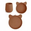 Nuuroo - Judi Silicone Dinner Set 3-Pack Koala - Caramel Café