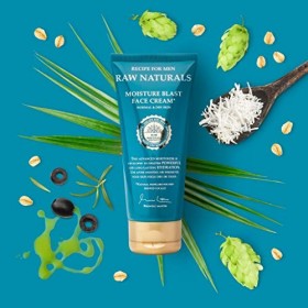 Recipe For Men Raw Naturals Moisture Blast Face Cream Long Lasting Hydration Suitable for Normal and Dry Skin with Coconut Oi