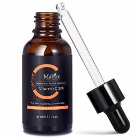 Mabox-sérum liquide anti-âge avec de la vitamine C, huile dessence VC blanchissant contenant de lacide hyaluronique et de l