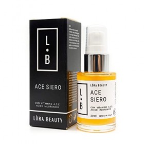 Sérum Visage Vitamine C ou Sérum ACE avec Acide Hyaluronique et Ingrédients Végétaliens Bio 100% Naturel Sans Silicones pour 