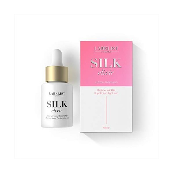 Labelist | Sérum facial Silk Elixir | 30 ml | Skins photo-vieillis | Anti-rides | Renouveler et redensifier | Rétinol | Prévi