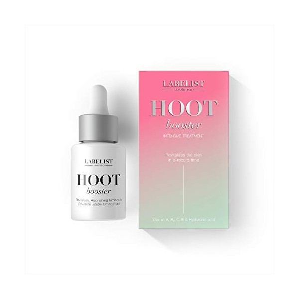 Labelist | Sérum pour le visage Hoot Booster | 30 ml | Traitement revitalisant intensif | Antioxydant et détox | Multivitamin