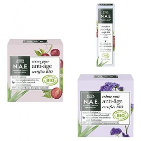 N.A.E. - Routine Soins Anti-Âge: Crème Jour Visage Anti-Âge + Crème Nuit Visage Anti-Âge - Sérum Fluide Visage Anti-Âge - Cer