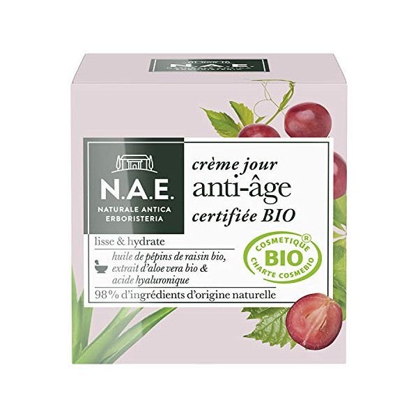 N.A.E. - Routine Soins Anti-Âge: Crème Jour Visage Anti-Âge + Crème Nuit Visage Anti-Âge - Sérum Fluide Visage Anti-Âge - Cer