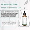 Retinol Sérum pour le visage et la peau, double principe actif unique composé de 5% de rétinol et de 2,5% de vitamine E, effe