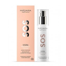 MÁDARA Organic Skincare | Crème Recharge SOS HYDRA - 50 ml, Crème hydratante intense, Infusée dantioxydants anti-âge de pivo