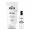 Lot de CREMO - Nettoyant Visage | Soin Pour Homme | Pour un Usage Quotidien | 147ml + CREMO - Soin Hydratant Visage | Soin Po