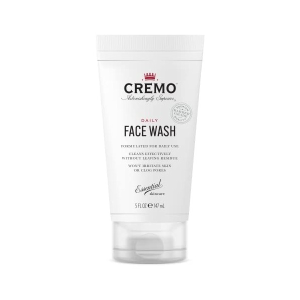 Lot de CREMO - Nettoyant Visage | Soin Pour Homme | Pour un Usage Quotidien | 147ml + CREMO - Soin Hydratant Visage | Soin Po