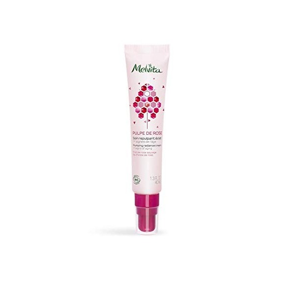 Melvita Soin Visage Pulpe de Rose avec Eau de Rose/Vitamine C Tube, 40 ml, 100 Unités