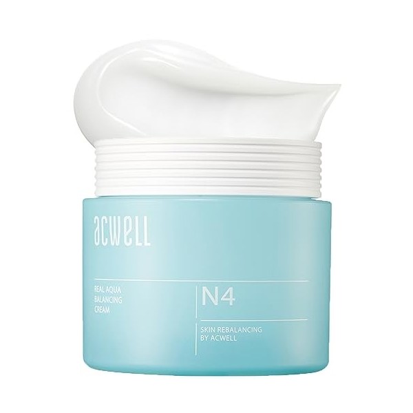 ACWELL Crème Équilibrante Real Aqua 50g - Crème Hydratante pour le Visage qui Équilibre le pH, Apaise les Problèmes de la Pea