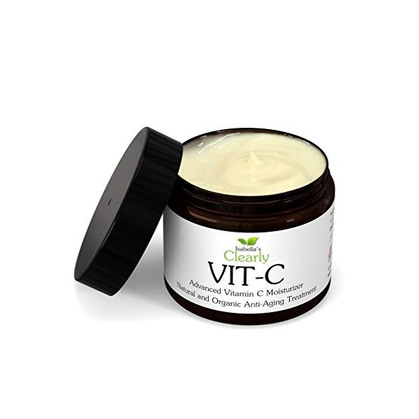Clearly VIT-C, Crème éclaircissante à la vitamine C pour le visage | Extraits de baies naturels et biologiques | Tonifie et a