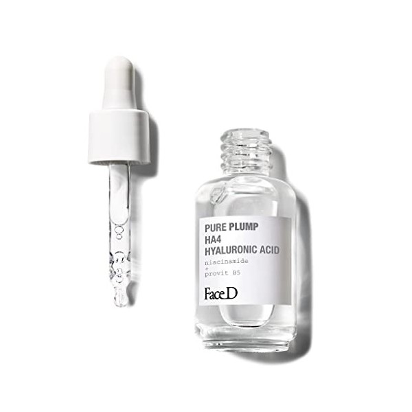 Face D | Pure Plump, Sérum à lAcide Hyaluronique HA4 à Effet Raffermissant Immédiat, 30 ml