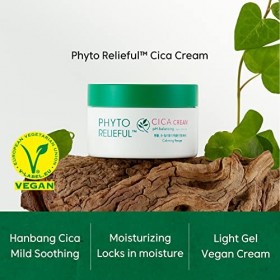 THANKYOU FARMER Phyto Relieful Cica Cream 80ml - Végétalien, Centella Asiatica pour apaiser, soins de la peau coréens, hydrat