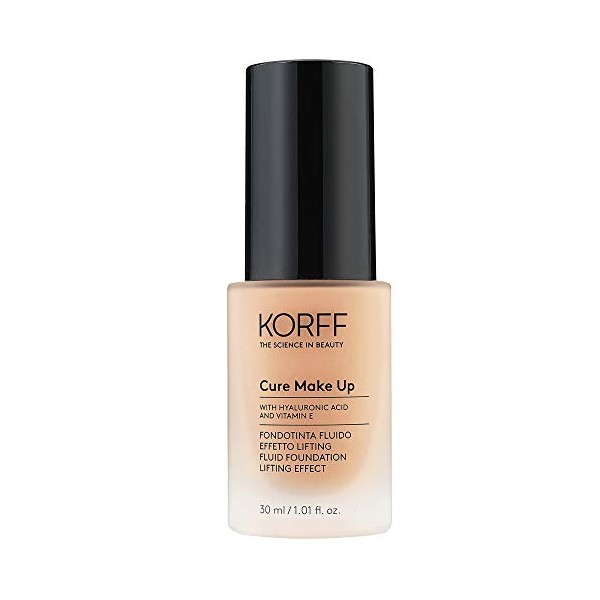 Korff Fondoteint Fluide Effet Lifting, Formule Anti-âge avec acide hyaluronique, Texture soyeuse 02, 30 ml